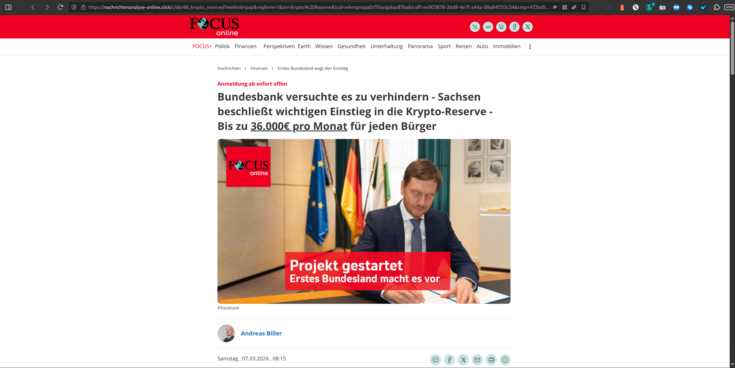 Fake Focus Online Page
